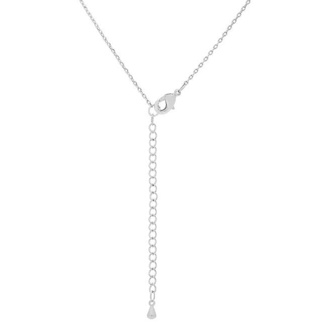 LOVCIA Rhodium Shine Monogram C Necklace