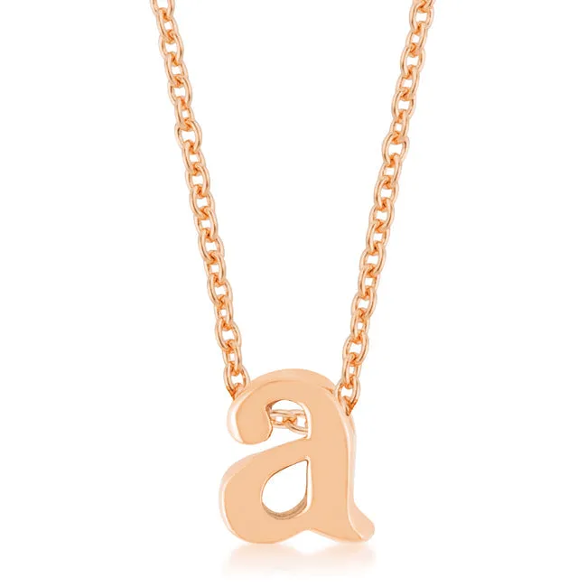 LOVCIA Rose Gold Tone Initial A Necklace