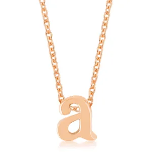 LOVCIA Rose Gold Tone Initial A Necklace
