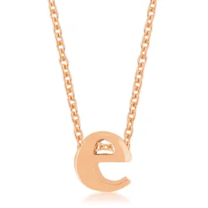 LOVCIA Rose Gold Tone Monogram E Necklace