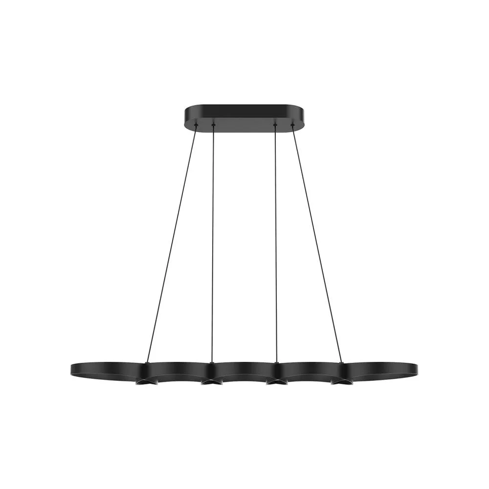 Maestro 38-in Black LED Linear Pendant
