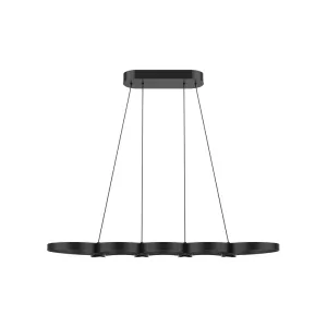 Maestro 38-in Black LED Linear Pendant