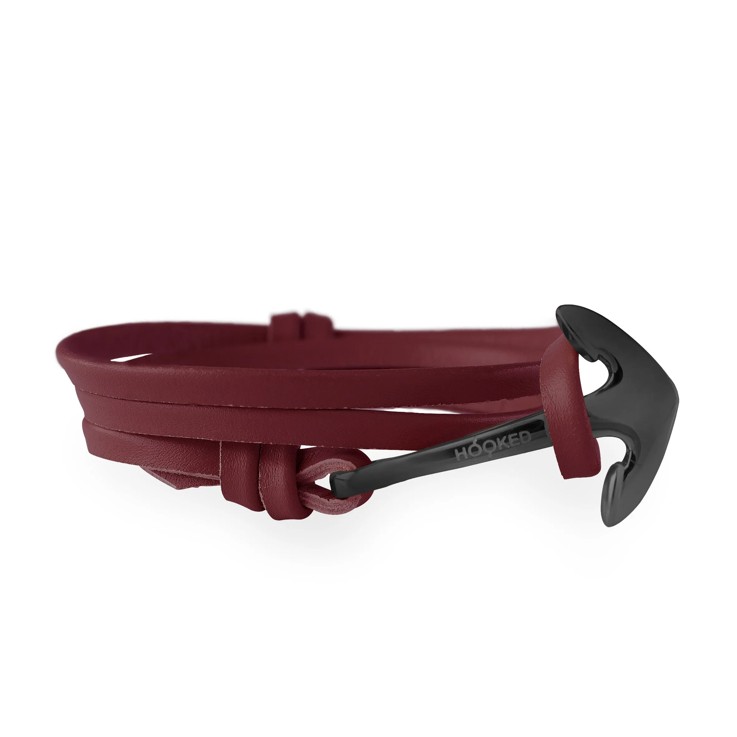 Matt Black Anchor | Leather wrap