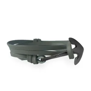 Matt Black Anchor | Leather wrap