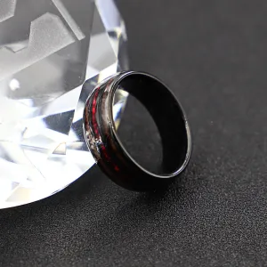 Men Polished Wood Rings