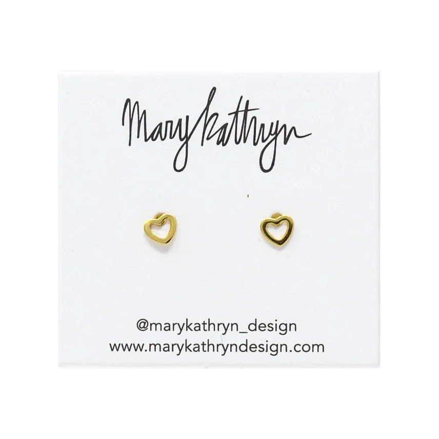 Mini Open Heart Studs