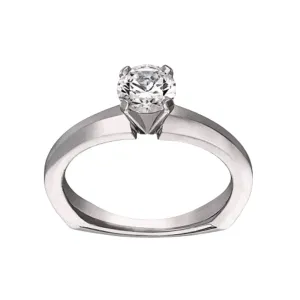 Modern Euro Band Solitaire Engagement Ring Setting