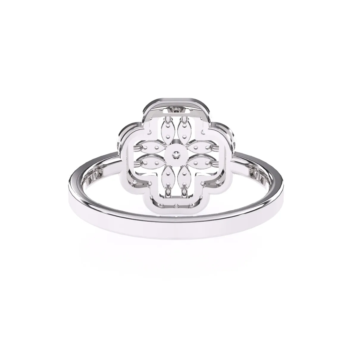 Modern Floral Lab Grown Diamond Ring in 14KT Rose Gold