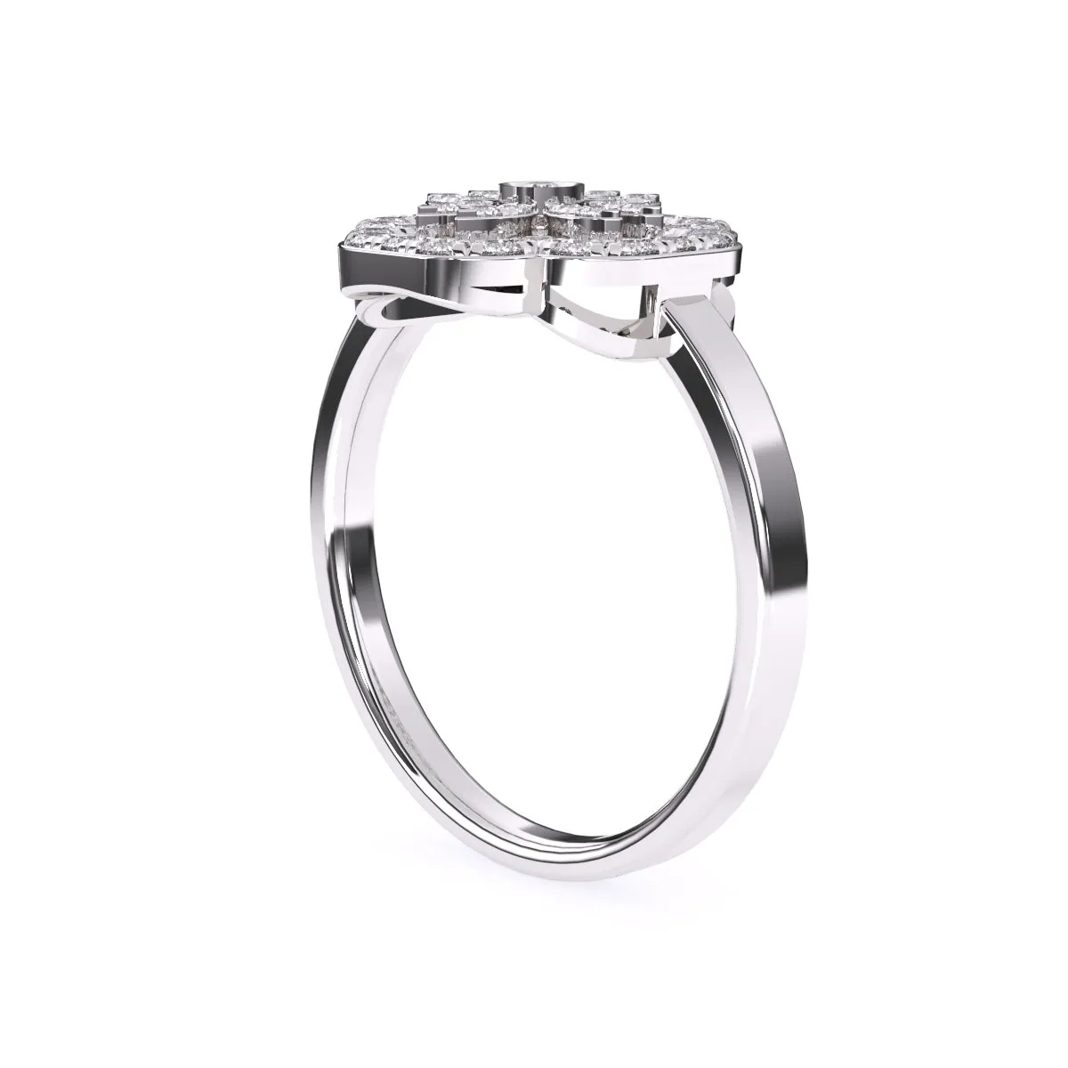 Modern Floral Lab Grown Diamond Ring in 14KT Rose Gold