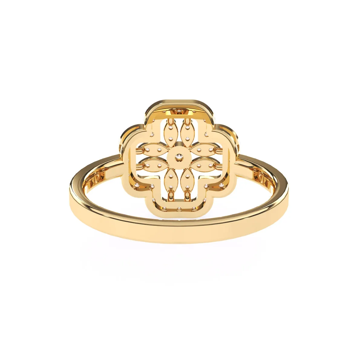 Modern Floral Lab Grown Diamond Ring in 14KT Rose Gold