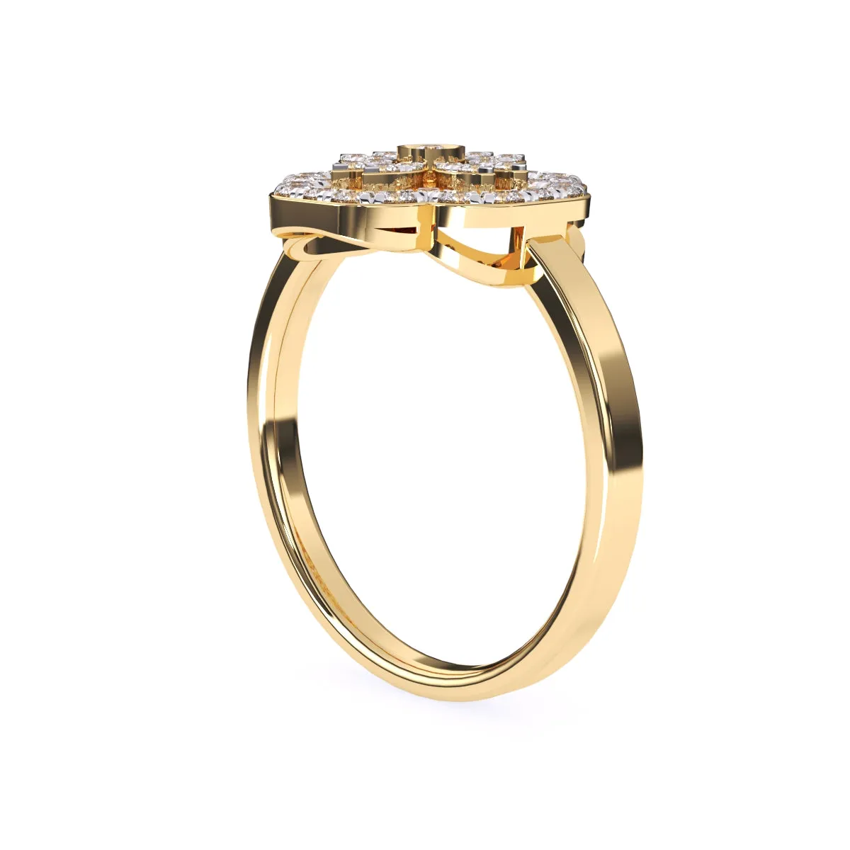 Modern Floral Lab Grown Diamond Ring in 14KT Rose Gold