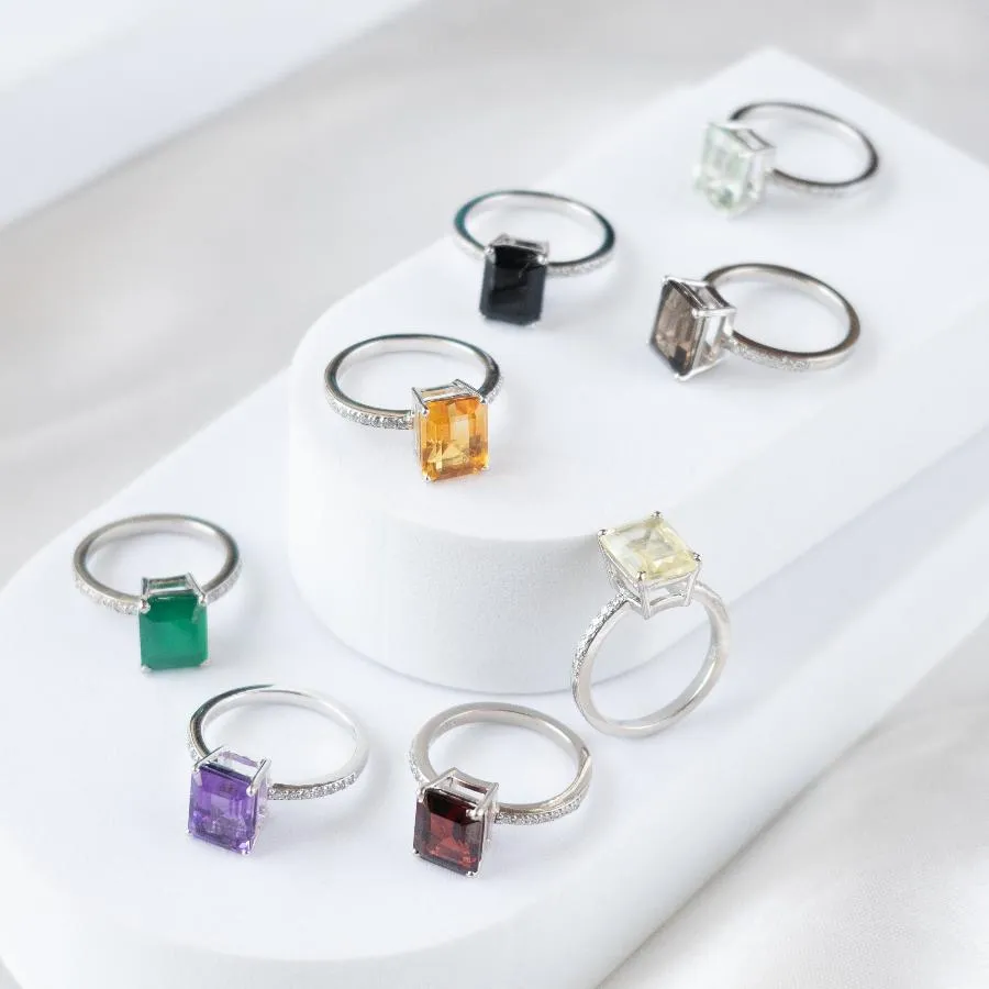 Modern Muse Garnet Ring