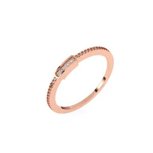 Modern Round Diamond Wedding Band