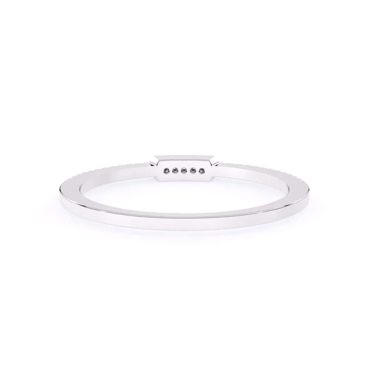 Modern Round Diamond Wedding Band