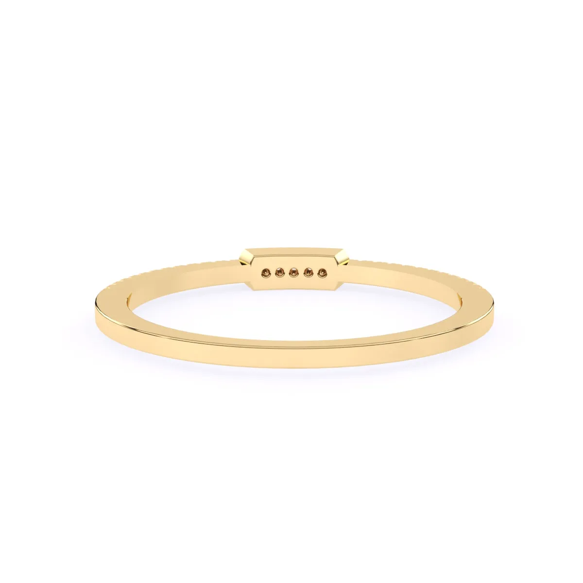 Modern Round Diamond Wedding Band