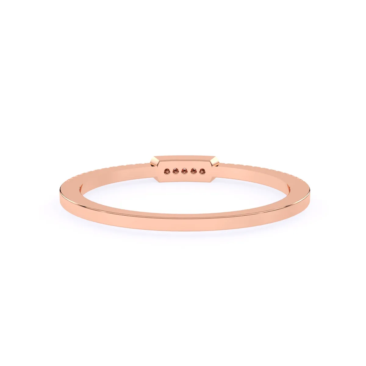 Modern Round Diamond Wedding Band