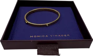 Monica Vinader 18k Gold Lab Grown Diamond Solitaire Bangle