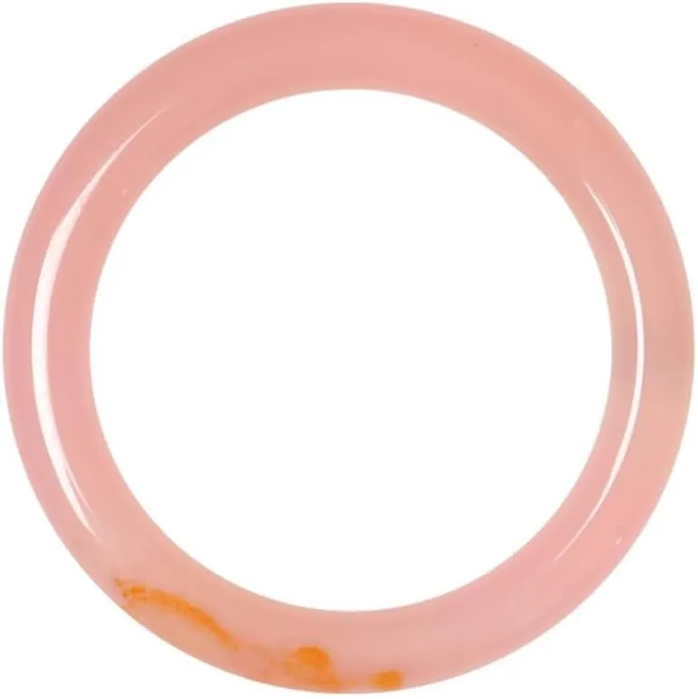 Natural Agate Chalcedony Ice Jade Bracelet Pink Thin Round Bracelet 58-62mm Fengshui Fashion Jade Bangle For Women