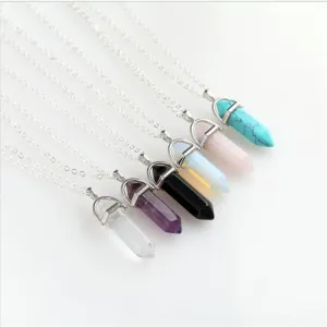 Natural Agate Stone Necklace (6 colors)