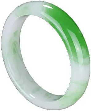 Natural Burmese Jade Bangle White Green Bangle Women Jewelry