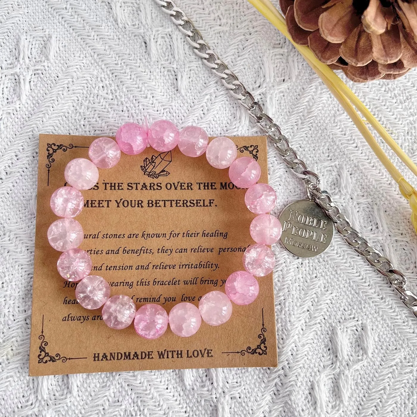 Natural Crystal Bracelets for Women Healing Crystal Bracelets Gemstone Beaded Bracelet Stress Relief Anxiety Yoga Bracelet Spiritual Crystals and Healing Stones Jewelry Gifts for Girls