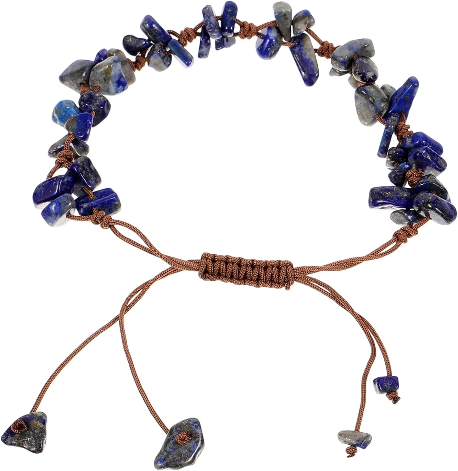 Natural Crystal Stone Handmade Woven Bracelet for Women Teens Adjustable Size Fashion Jewelry