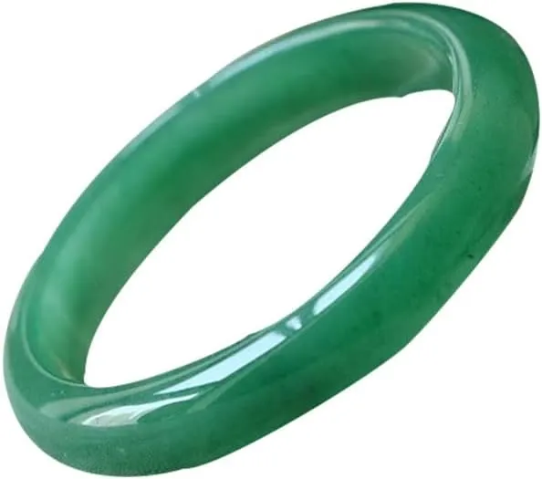 Natural Dongling Jade Wide Plate Bracelet Round Strip Green Bracelet 58-62mm Fengshui Fashion Jade Bangle For Women