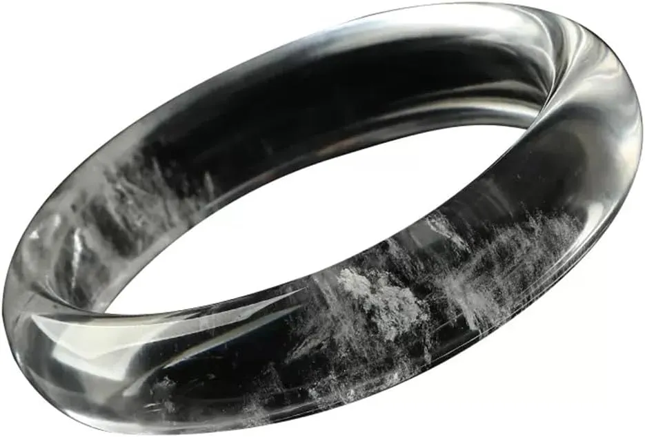 Natural High Transparency White Crystal Bracelet For Women 58-62MM Fengshui Fashion Jade Bangle bracelet For Women Genuine