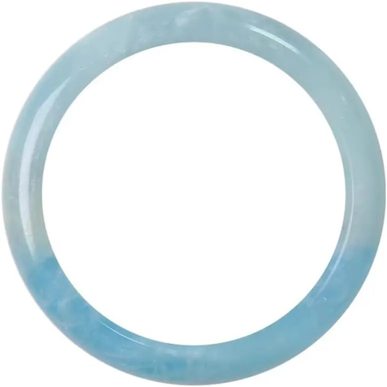 Natural Sea Blue Treasure Bracelet Crystal High Ice Safety Bracelet 58-62mm Fengshui Fashion Jade Bangle For Women