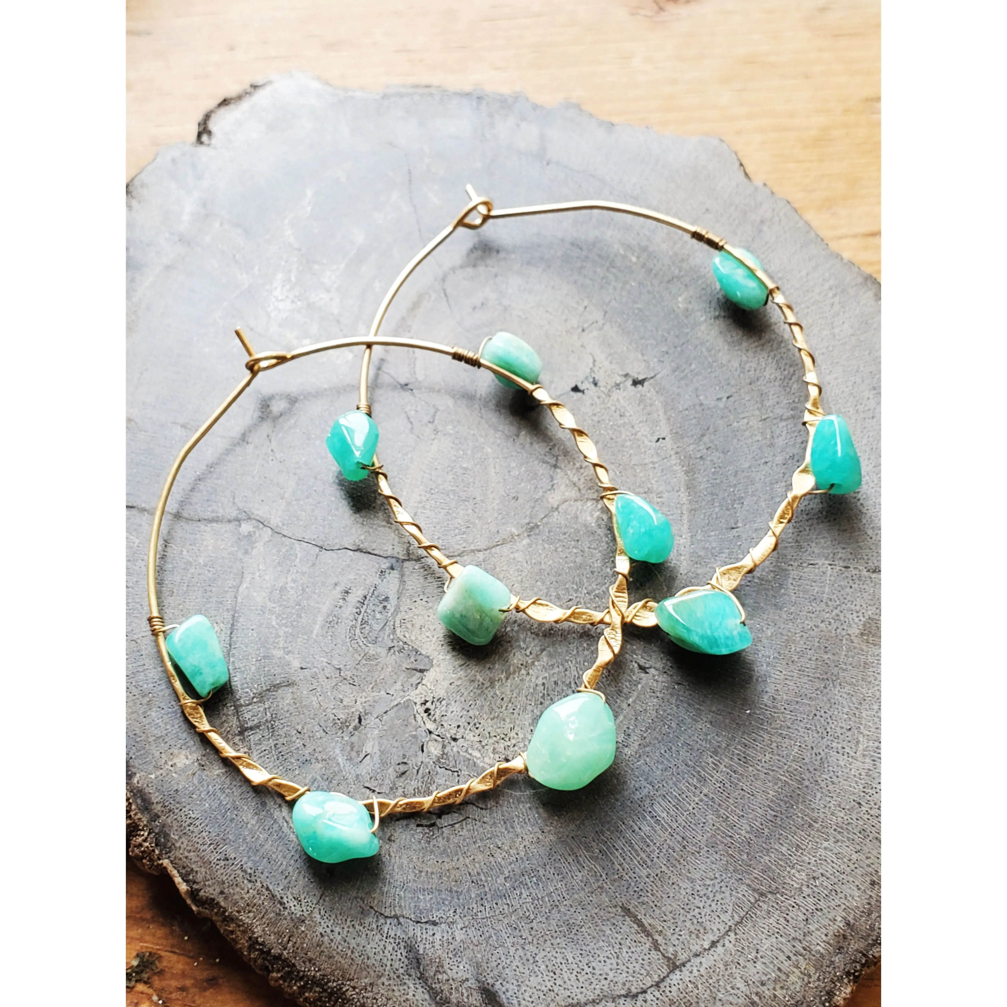 Natural stone hoops