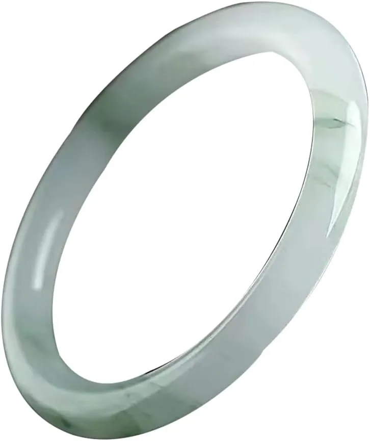 Natural Tianshan Cui Floating Flower Round Strip Bangle 58-62mm Fengshui Fashion Jade bracelet For Women Genuine 1