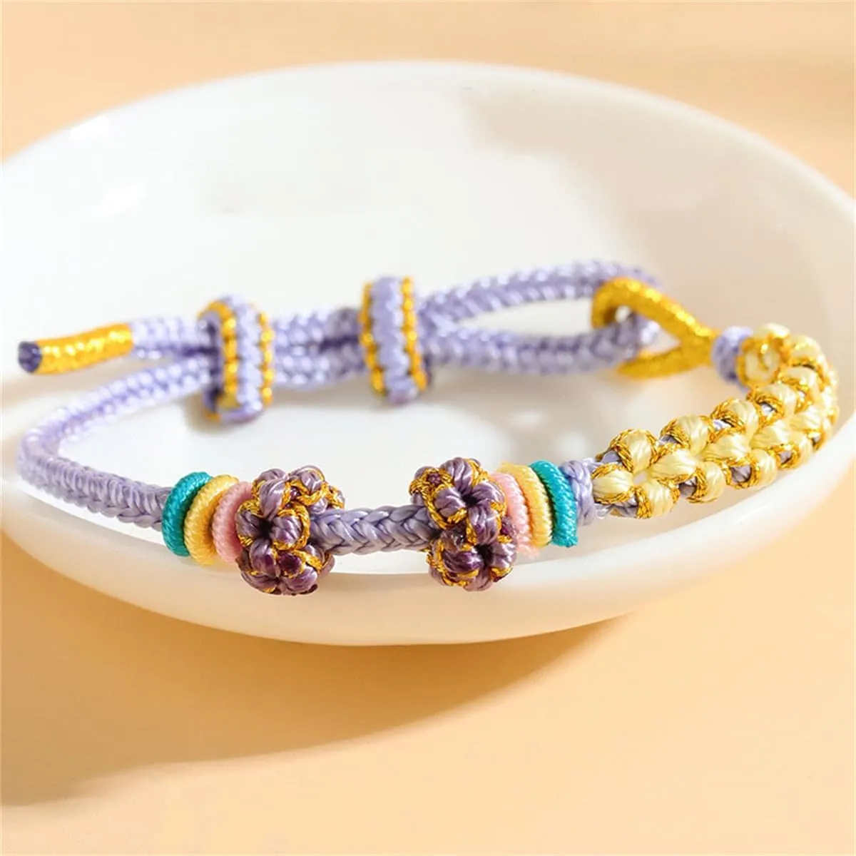 Nautical Braided Handmade Rope String Adjustable Bracelets for MenPink Nautical Bracelets for MenChinese Knot