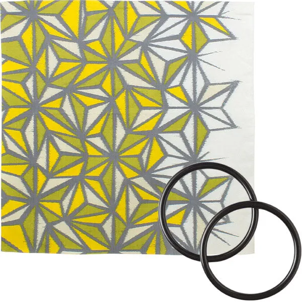 NEW 70 Modern-girl with Furoshiki Bag Rings | Leaf Green
