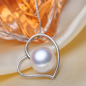 New Pearl Necklace Pearl Jewelry Natural Pearl Love Heart Pendants