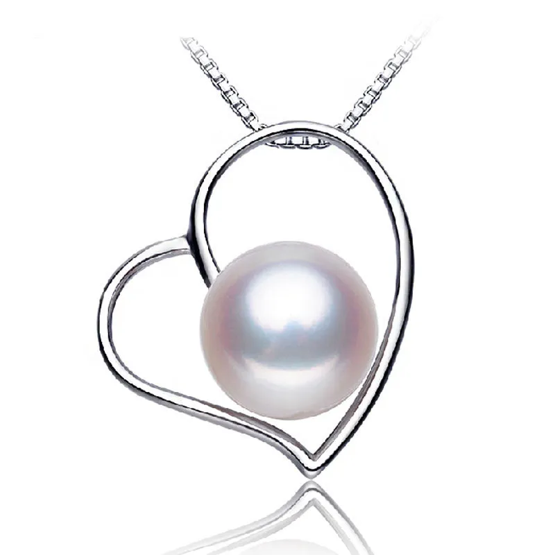 New Pearl Necklace Pearl Jewelry Natural Pearl Love Heart Pendants