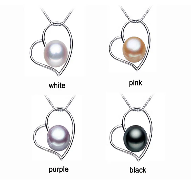 New Pearl Necklace Pearl Jewelry Natural Pearl Love Heart Pendants