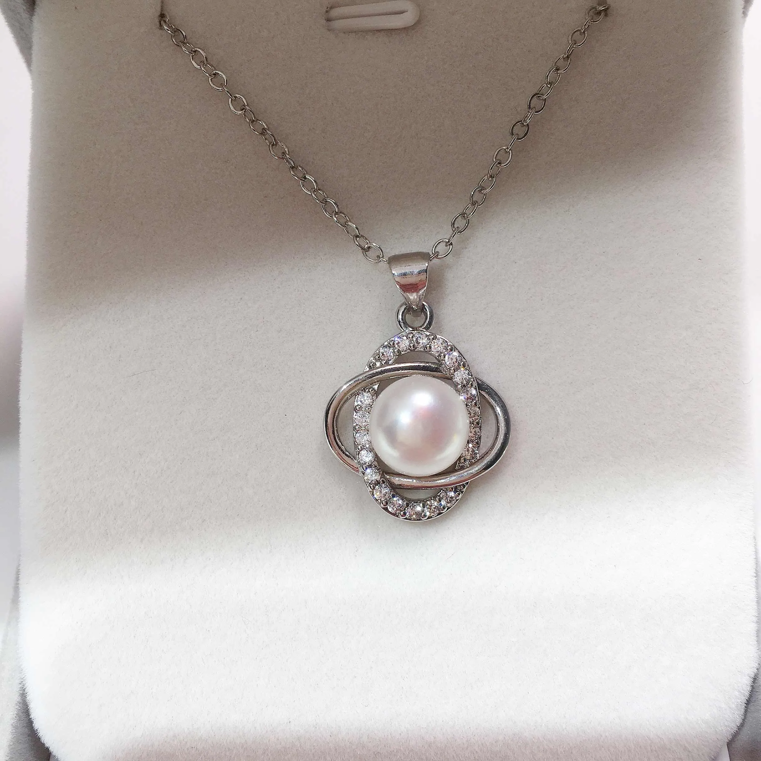 New Simple Pearl Pendant 100% Real Natural Freshwater Pearl Necklace