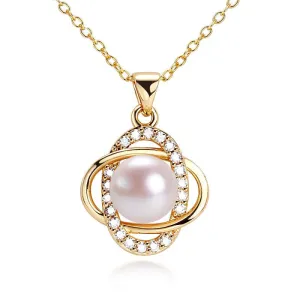 New Simple Pearl Pendant 100% Real Natural Freshwater Pearl Necklace