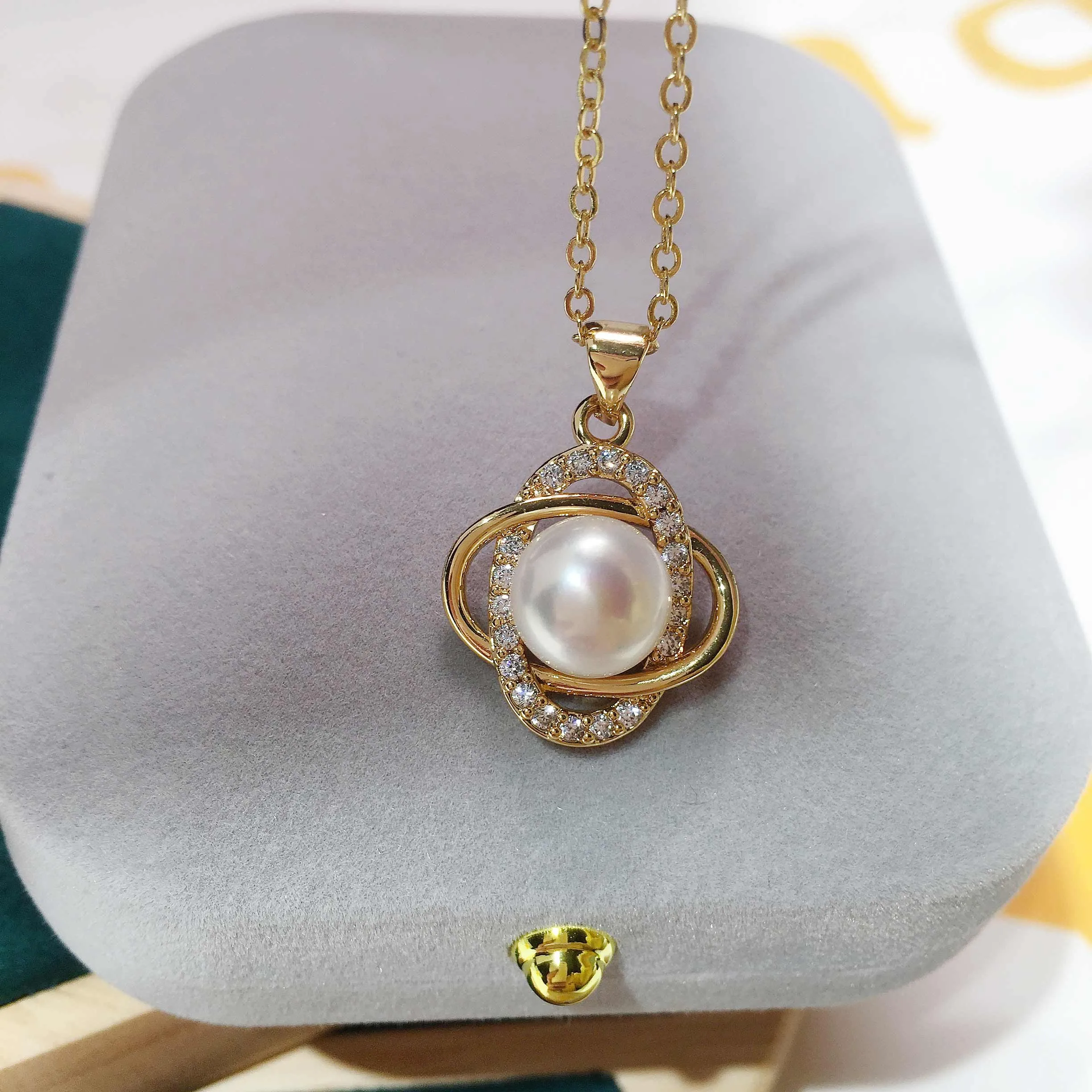 New Simple Pearl Pendant 100% Real Natural Freshwater Pearl Necklace