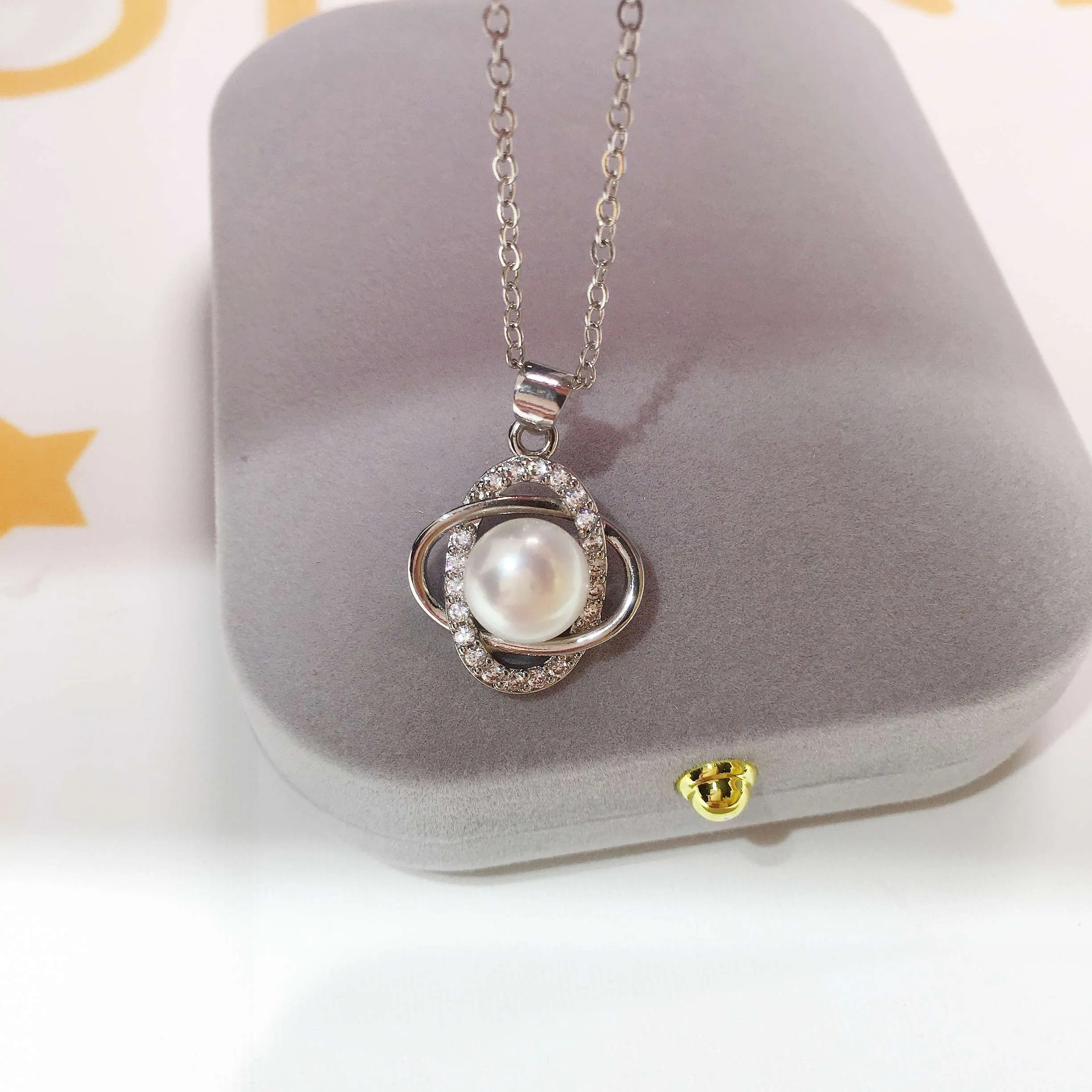 New Simple Pearl Pendant 100% Real Natural Freshwater Pearl Necklace