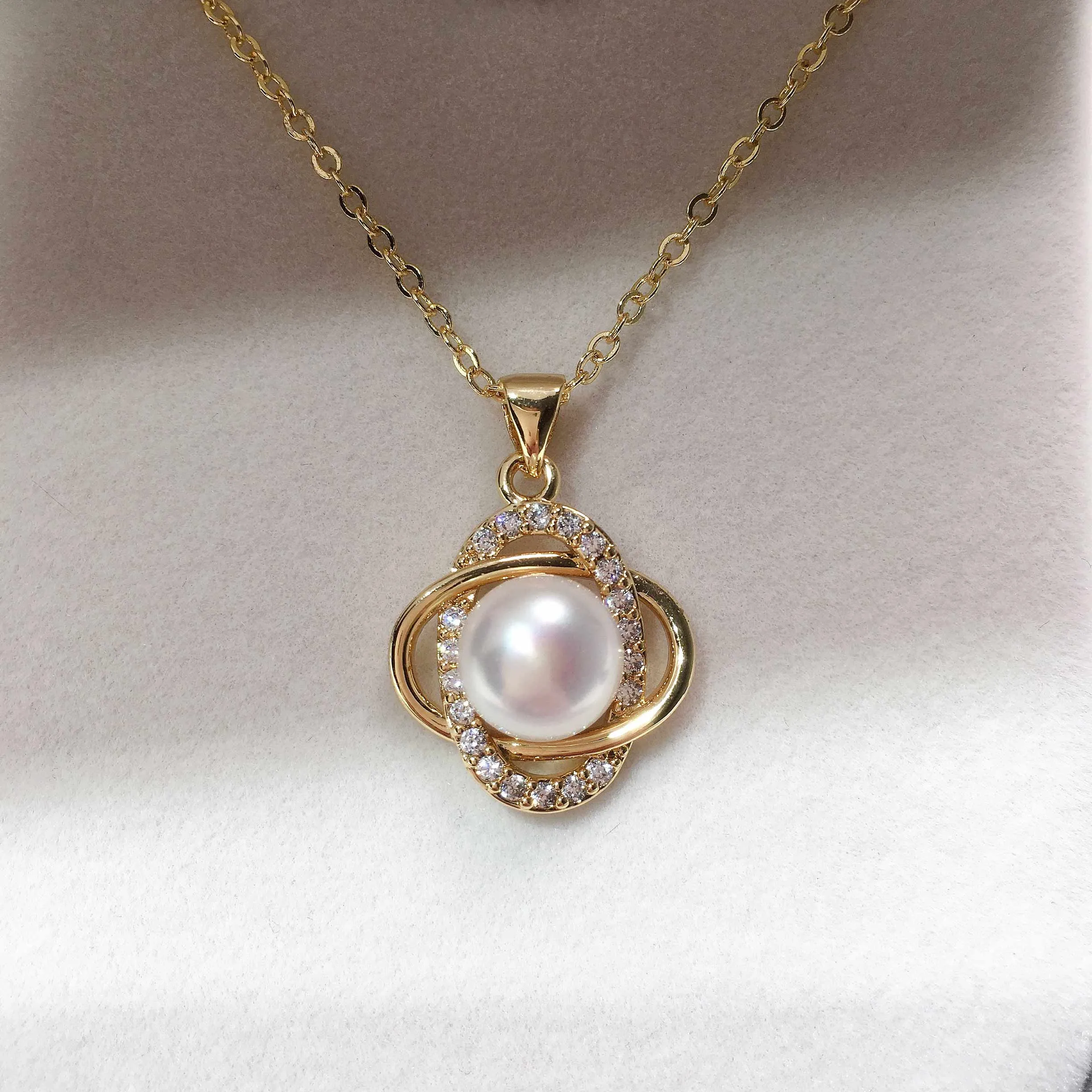 New Simple Pearl Pendant 100% Real Natural Freshwater Pearl Necklace