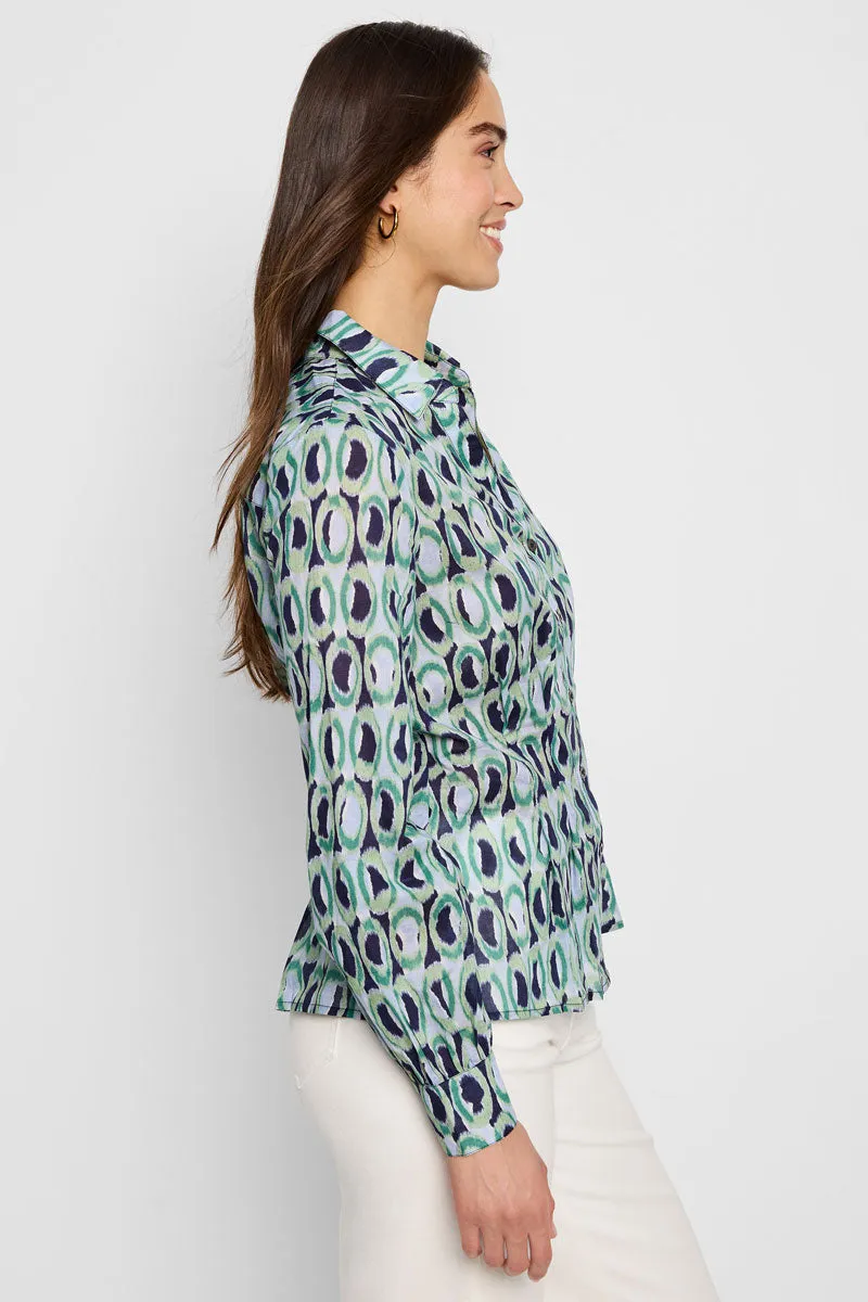 NIC ZOE Ikat Rings Tucked Shirt