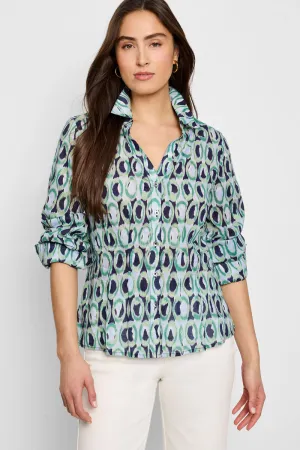 NIC ZOE Ikat Rings Tucked Shirt
