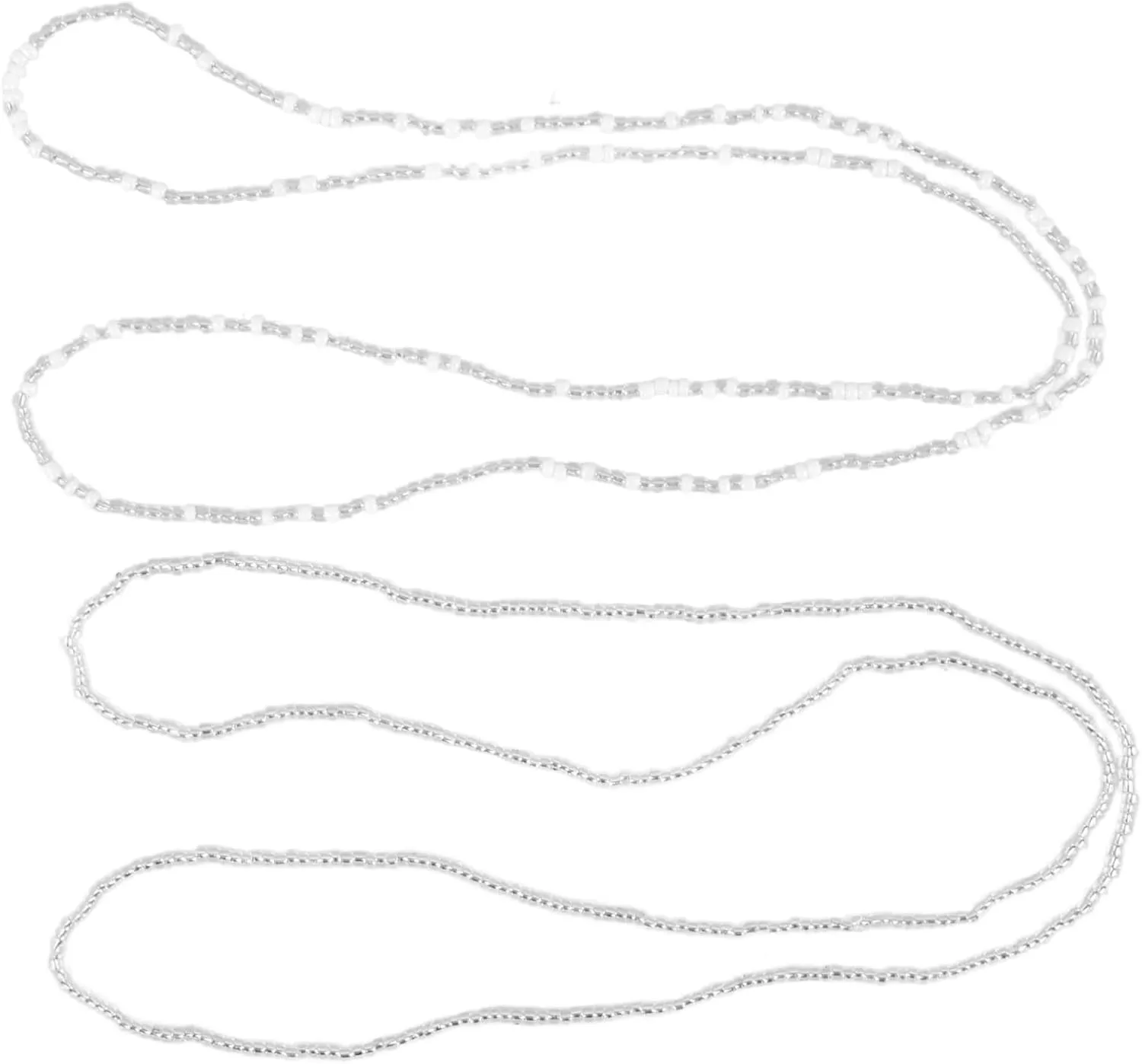 NOLITOY 2pcs Shell and Bead Waist Chain Bikini Chain Waist Beads Double-string Jewelry for Women