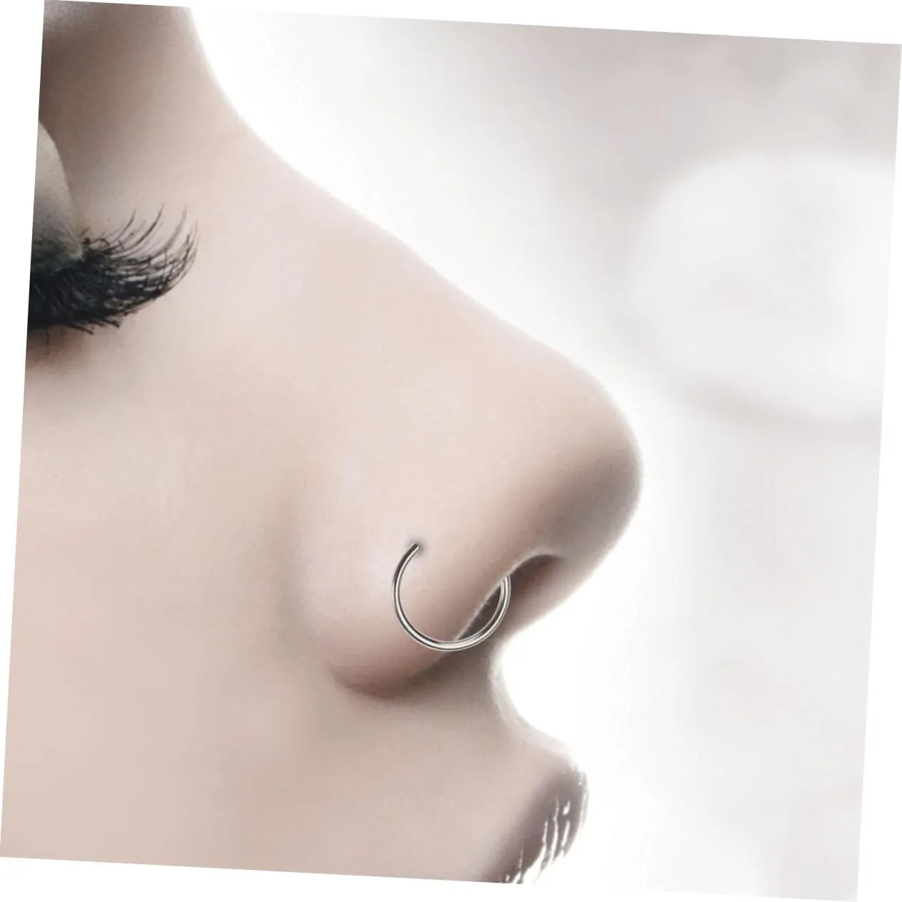 Open Nose Ring Nose Hoop Unisex Steel Nose Rings Piercing Earring Brooch Ring Jewelry Nose Rings for