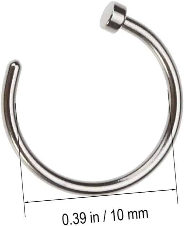 Open Nose Ring Nose Hoop Unisex Steel Nose Rings Piercing Earring Brooch Ring Jewelry Nose Rings for