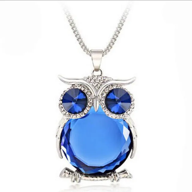 Owl Design Rhinestones Crystal Pendant