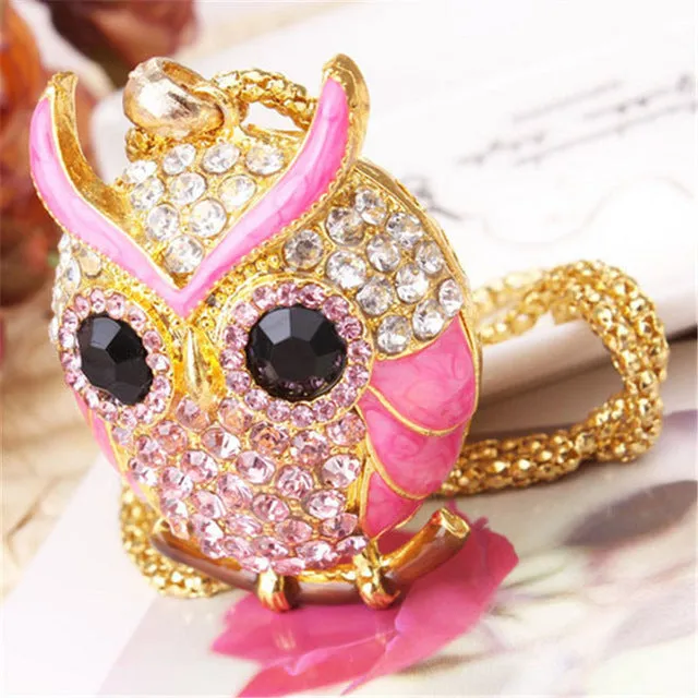 Owl Design Rhinestones Crystal Pendant