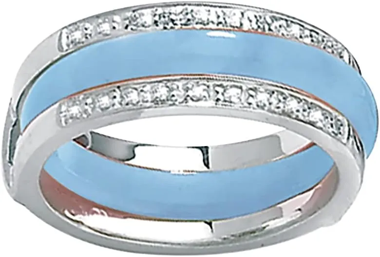 PalmBeach Sterling Silver Multicolor Jade 8 Piece Interchangeable Ring Set Sizes 5-10