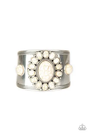 Paparazzi Bracelet ~ Room To Roam - White Paparazzi Bracelet ~ Room To Roam - White